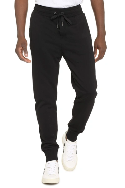 Shop Dolce & Gabbana Jersey Sweatpants In Black