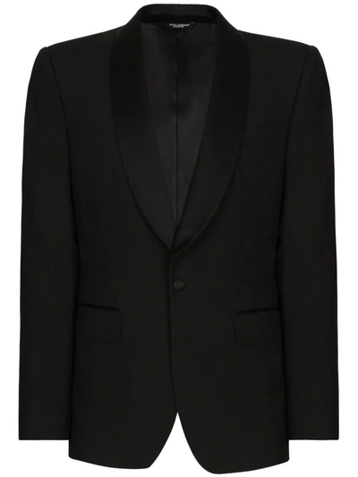 Shop Dolce & Gabbana Sicilia-fit Tuxedo Jacket In Black