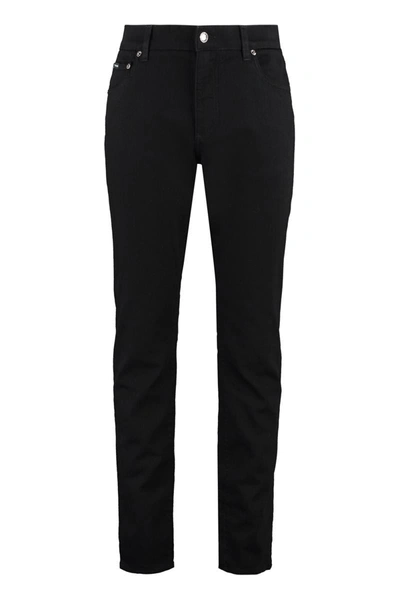 Shop Dolce & Gabbana Slim Fit Jeans In Black