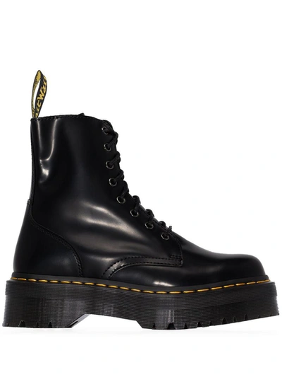 Shop Dr. Martens' Dr. Martens Jadon Leather Boots In Black