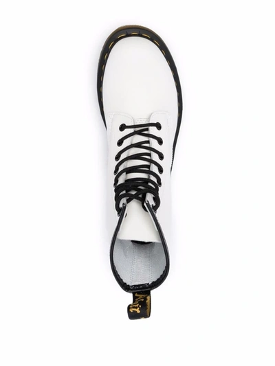 Shop Dr. Martens' Dr. Martens Leather Ankle Boots In White