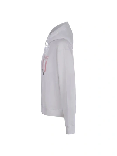 Shop Dsquared2 Hooded Sweatshirt  "icon" In White