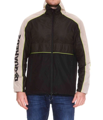 Dsquared2 Tech Fabric Jacket In Black