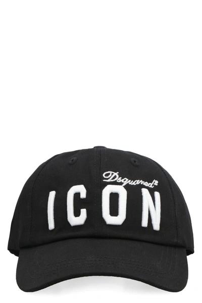 Shop Dsquared2 Logo Embroidery Baseball Cap In Black
