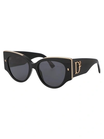 Shop Dsquared2 Sunglasses In 2m2ir Black Gold