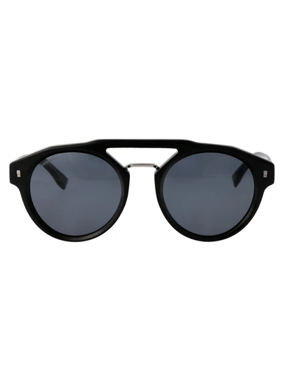 Shop Dsquared2 Sunglasses In 284ir Black Ruthenium