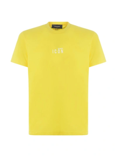 Shop Dsquared2 T-shirt  "icon" In Yellow