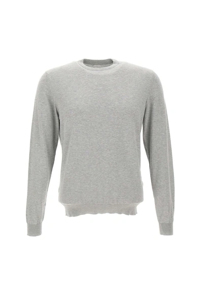 Shop Eleventy Cotton Pullover In Grey