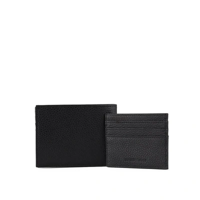 Shop Emporio Armani Black Wallet+card Holder Set