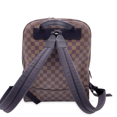 Pre-Owned Louis Vuitton Jake Backpack Damier Ebene Brown 