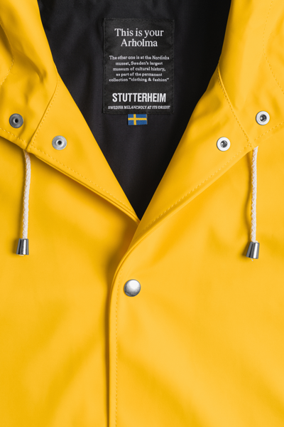 Shop Stutterheim Arholma Raincoat In Yellow