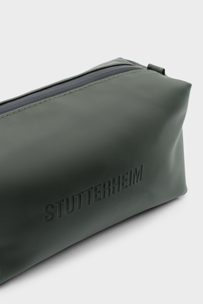 Stutterheim Container Small Wash Bag In Green