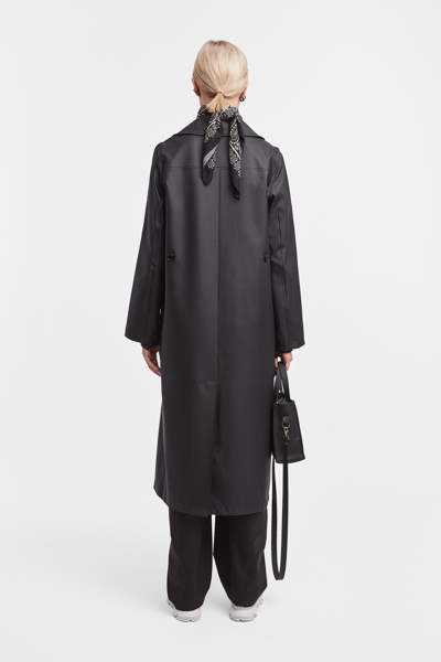 Shop Stutterheim Mayfair Trench Coat In Black
