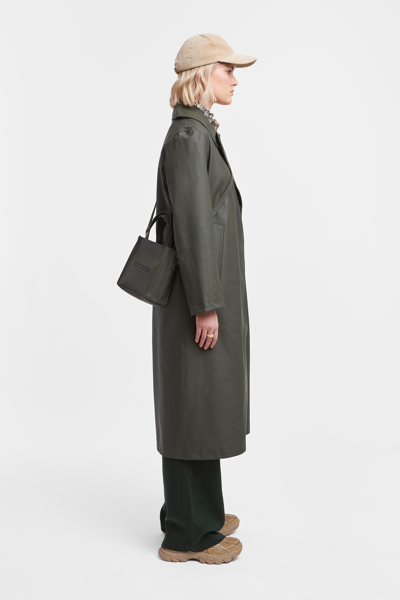 Shop Stutterheim Mayfair Trench Coat In Green