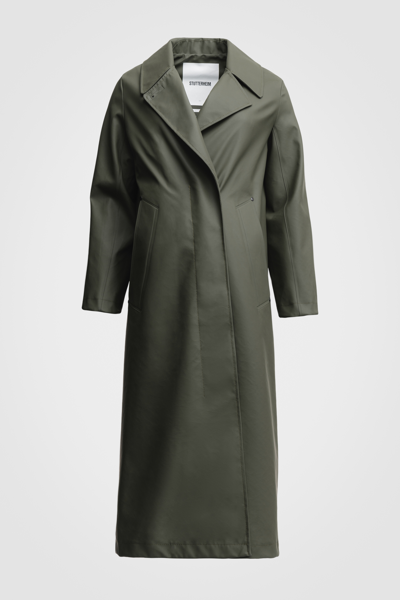 Shop Stutterheim Mayfair Trench Coat In Green