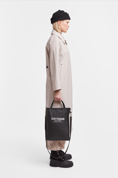 Stutterheim Mayfair Trench Coat In Light Sand
