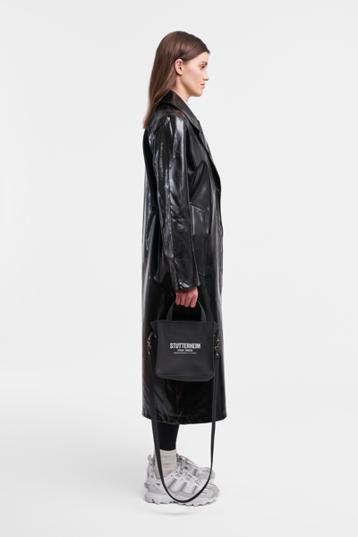 Stutterheim Mayfair Opal Trench Coat In Black