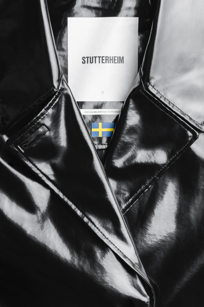 Stutterheim Mayfair Opal Trench Coat In Black