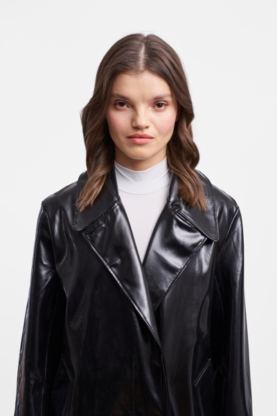 Stutterheim Mayfair Opal Trench Coat In Black