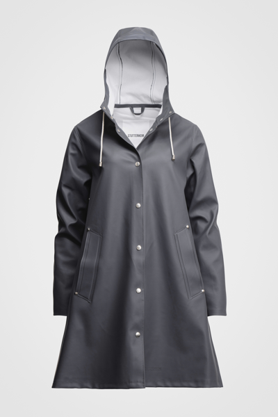 Shop Stutterheim Mosebacke Raincoat In Charcoal