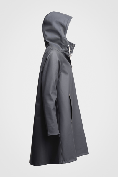 Stutterheim Mosebacke Raincoat In Charcoal