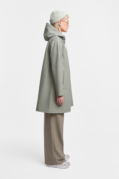 Stutterheim Mosebacke Raincoat In Khaki Green