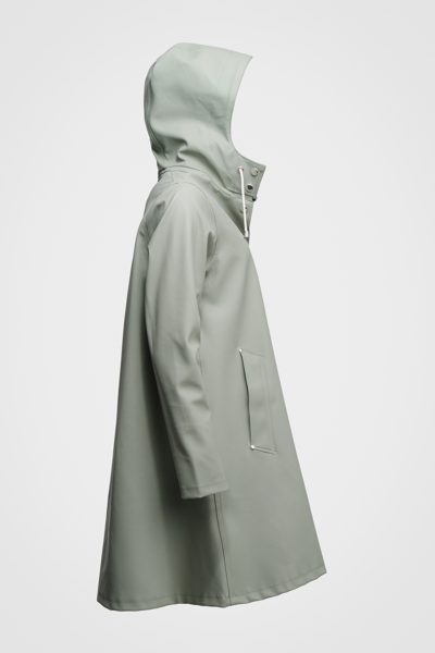 Stutterheim Mosebacke Raincoat In Khaki Green