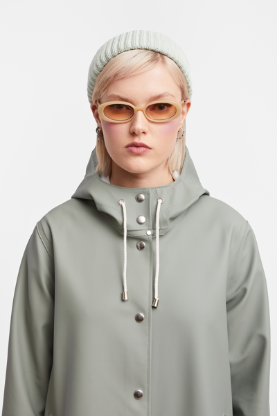 Stutterheim Mosebacke Raincoat In Khaki Green