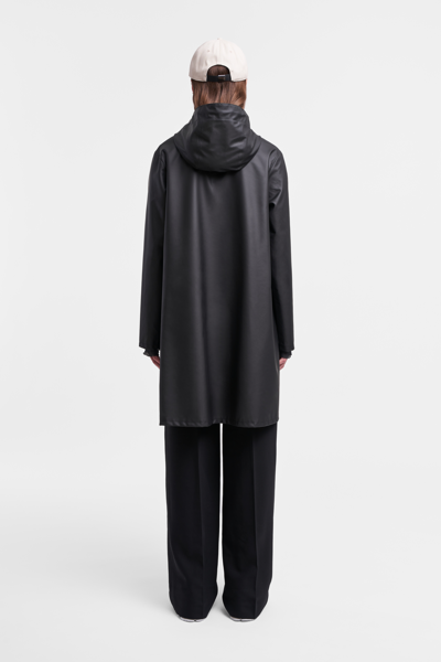 Shop Stutterheim Mosebacke Lightweight Zip Raincoat In Black