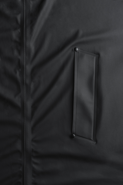 Stutterheim Mosebacke Lightweight Zip Raincoat In Black