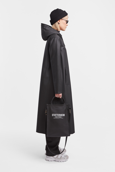 Shop Stutterheim Mosebacke Long Raincoat In Black