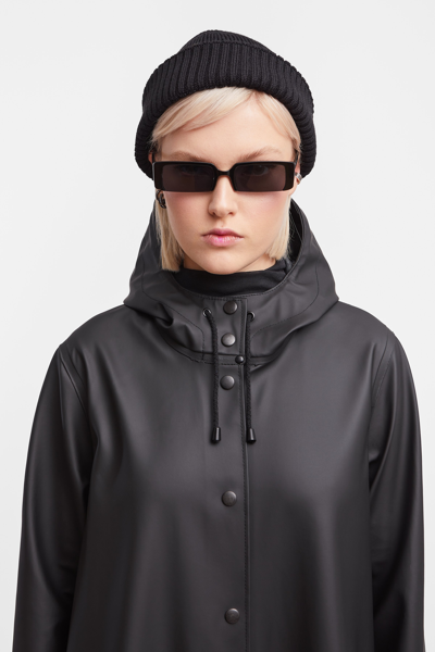Stutterheim Mosebacke Long Raincoat In Black
