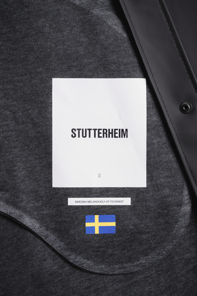 Stutterheim Mosebacke Long Raincoat In Black