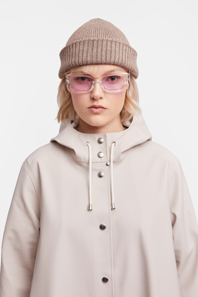 Stutterheim Mosebacke Long Raincoat In Light Sand