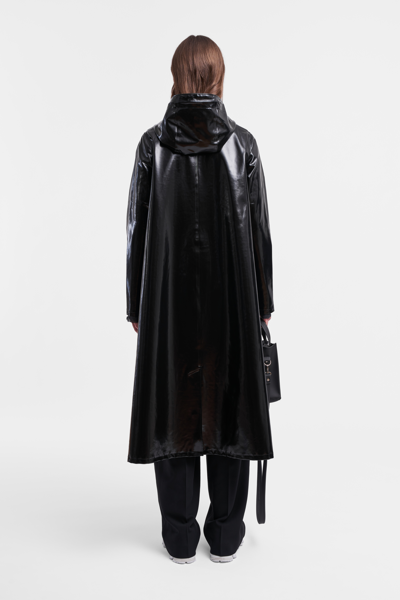 Shop Stutterheim Mosebacke Long Opal Raincoat In Black