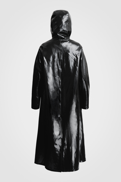 Shop Stutterheim Mosebacke Long Opal Raincoat In Black