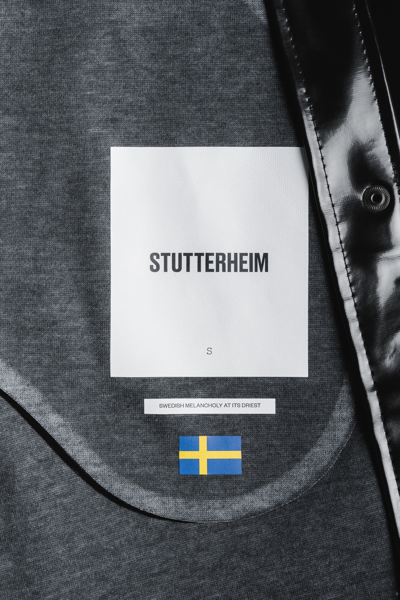 Stutterheim Mosebacke Long Opal Raincoat In Black