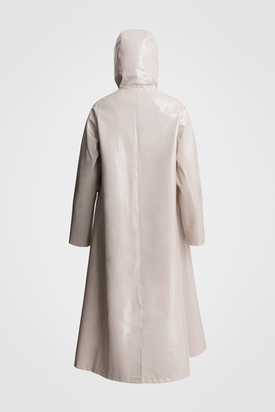 Shop Stutterheim Mosebacke Long Opal Raincoat In Light Sand