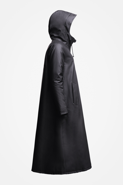 Stutterheim Mosebacke Long Winter Jacket In Black