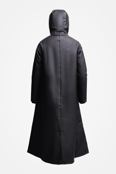 Shop Stutterheim Mosebacke Long Winter Jacket In Black