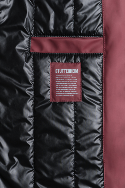 Shop Stutterheim Mosebacke Long Winter Jacket In Burgundy