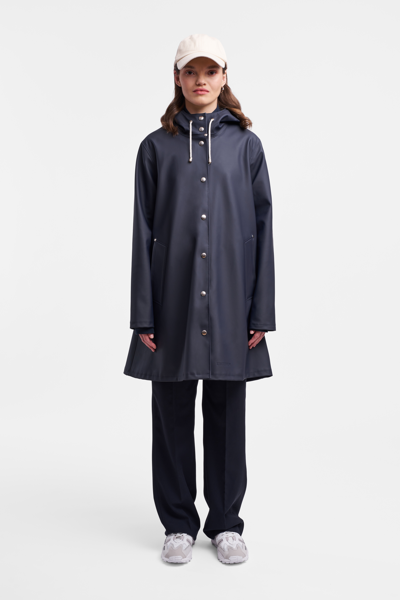 Shop Stutterheim Mosebacke Raincoat In Navy