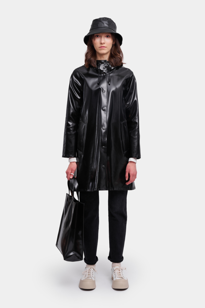 Shop Stutterheim Mosebacke Opal Raincoat In Black