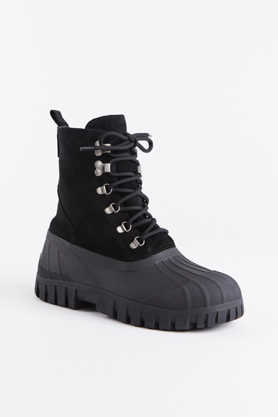 Shop Stutterheim Patrol Boot Suede In Black