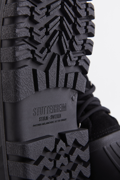 Stutterheim Patrol Boot Suede In Black