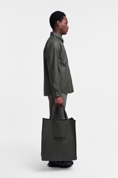 Shop Stutterheim Ringen Overshirt In Green