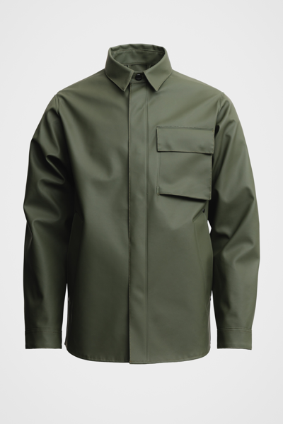 Shop Stutterheim Ringen Overshirt In Green