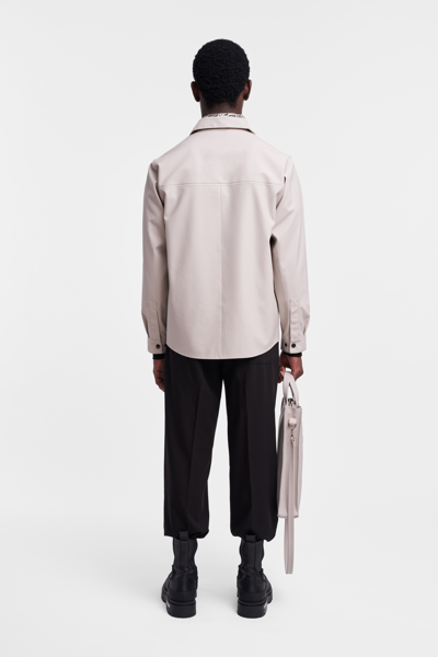 Shop Stutterheim Ringen Overshirt In Light Sand