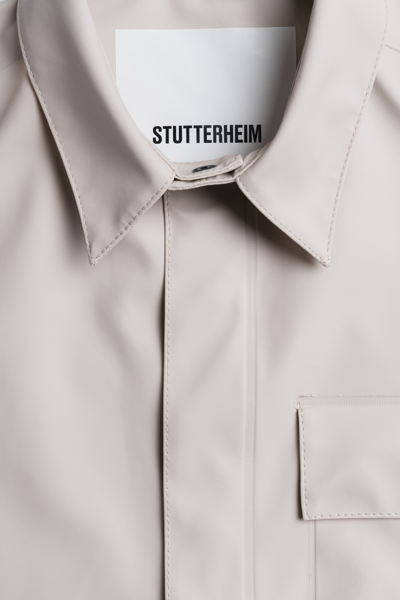 Shop Stutterheim Ringen Overshirt In Light Sand