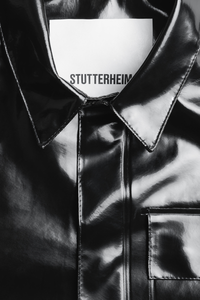 Stutterheim Ringen Opal Overshirt In Black